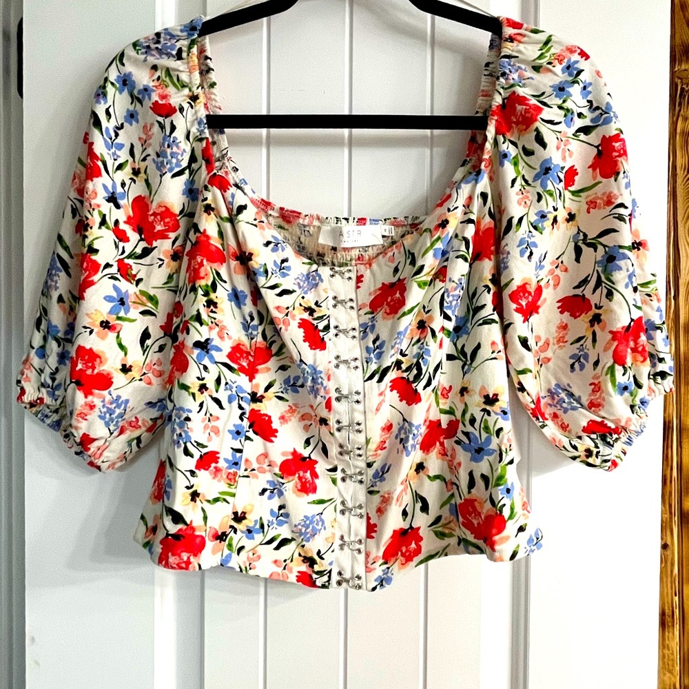 Astr the Label Floral Bustier top